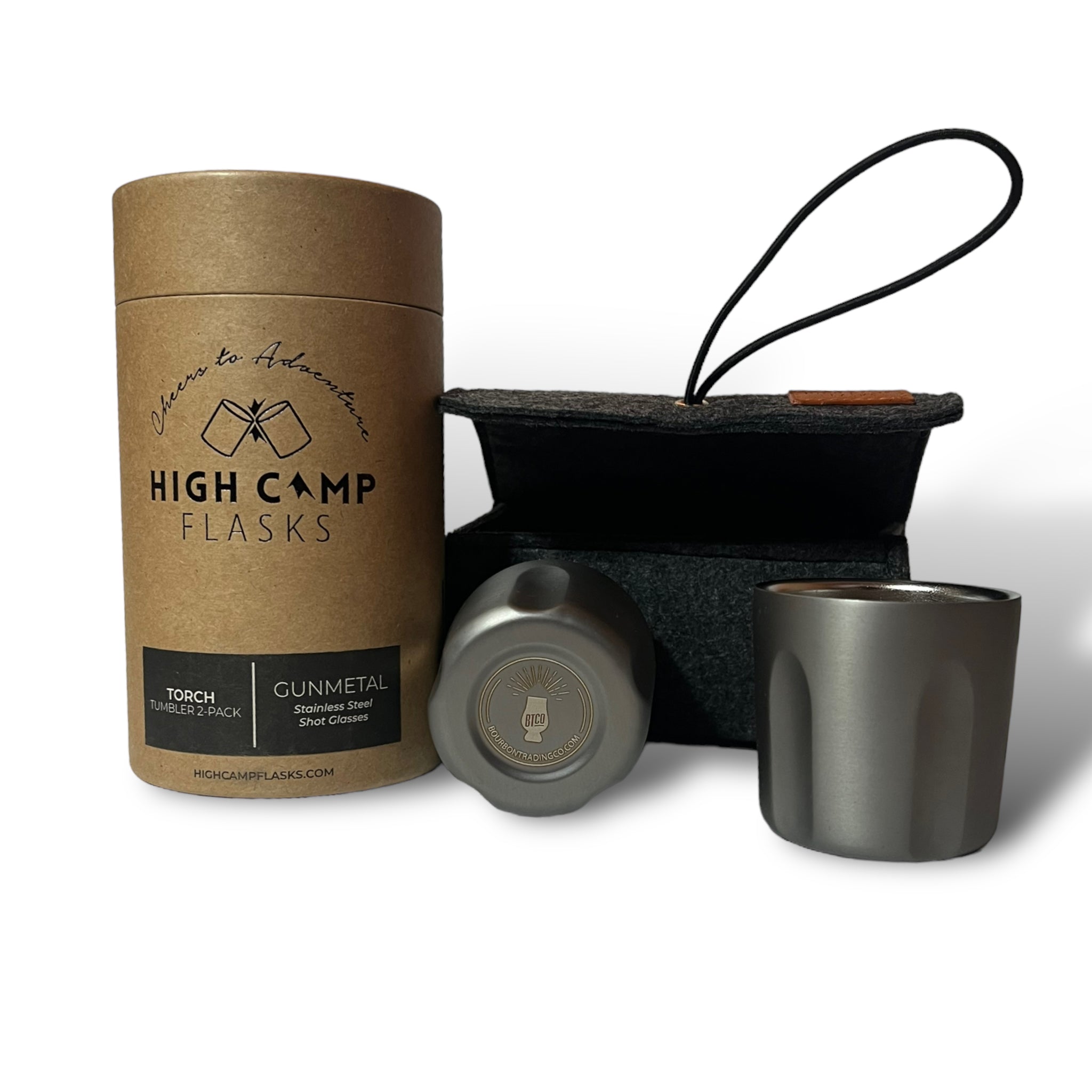 High Camp Torch Shot-Glass 2-Pack + Soft Case