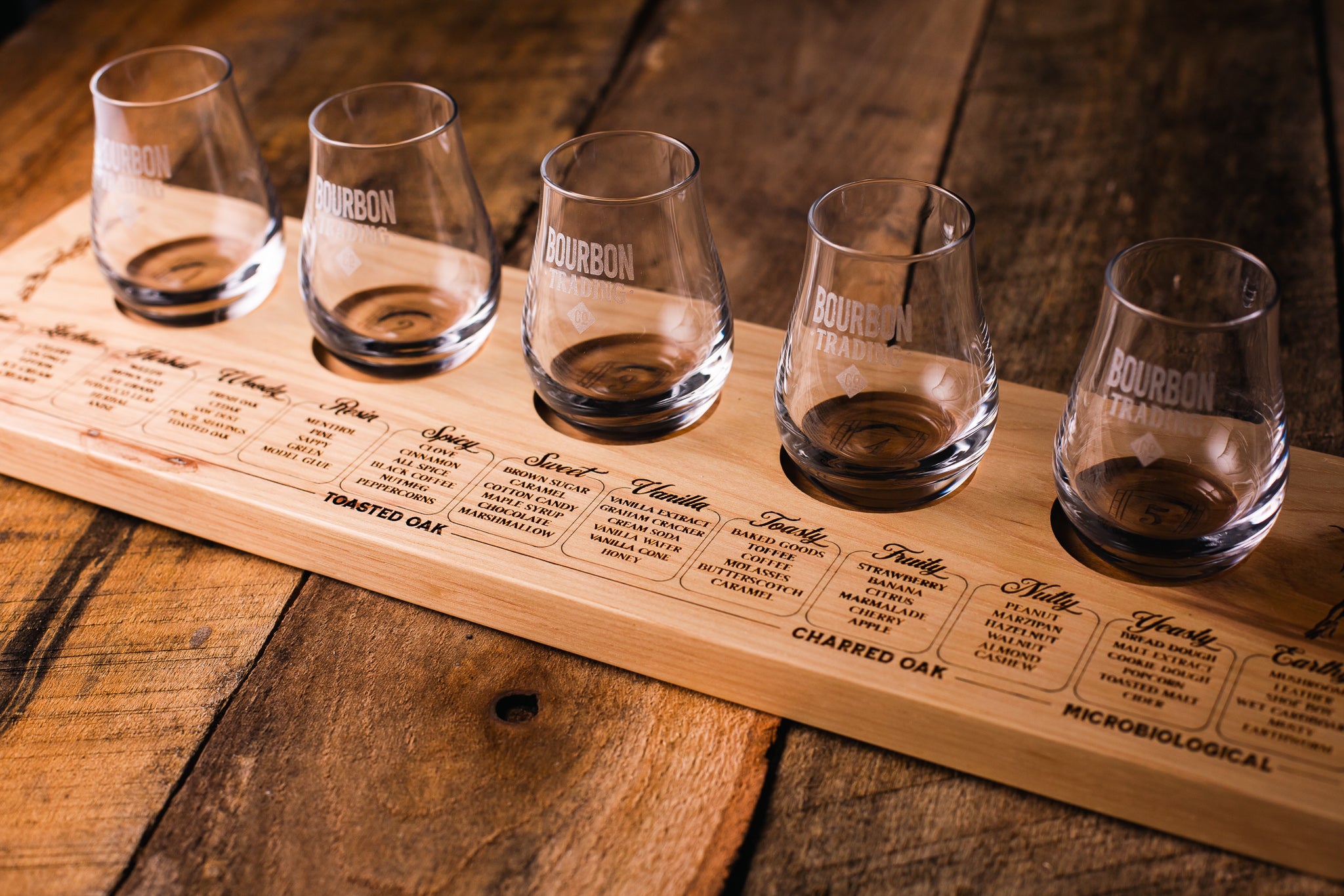 Bourbon Tasting Flight Boards