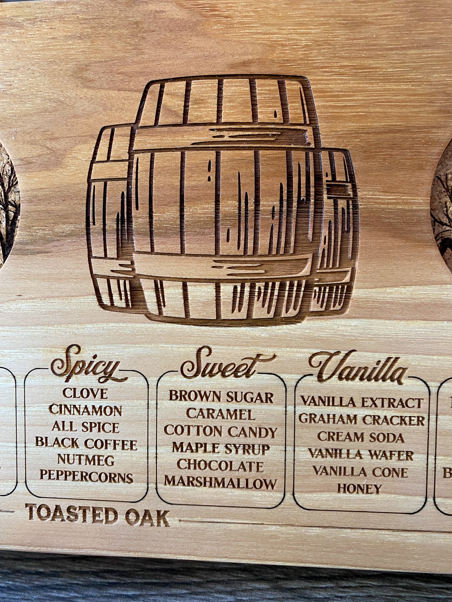 51 Corn Whiskey Tasting Flight Board, American Hickory