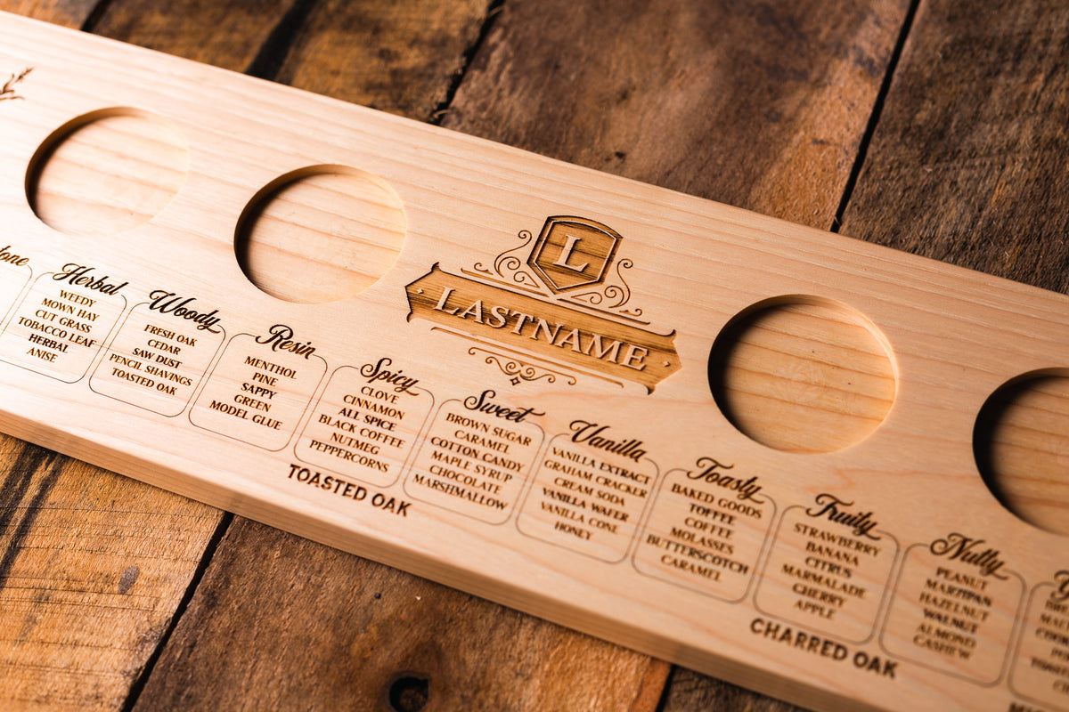 Flight Board Design Premium Bourbon Tasting Flight Boards